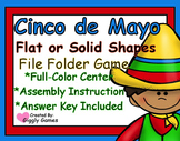Cinco de Mayo Flat or Solid Shapes File Folder Game