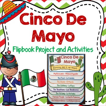 Preview of Cinco de Mayo Flip Book Research Project, Activities, Map Work, Culture