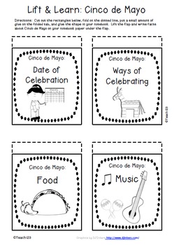 Cinco de Mayo Mini Book, Foldables, Fluency Center by Teach123-Michelle