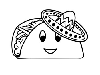 Taco Tuesday Coloring Page