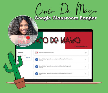 Preview of Cinco de Mayo Google Classroom Header | Distance Learning Banner