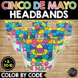 Cinco de Mayo Headbands Color by Code | Addition and Subtr