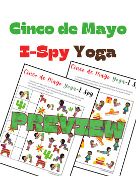 Preview of Cinco de Mayo I- Spy Yoga, OT, PT, Movement, Gross motor, PE, Brain breaks