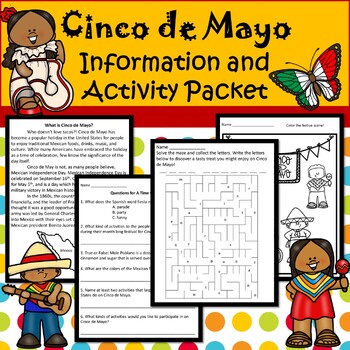 Cinco de Mayo Information and Activity Packet by Wren and Willow ELA