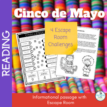 Preview of Cinco de Mayo Escape Room - Reading Passage with Comprehension Questions - 