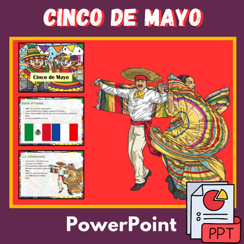 Preview of Cinco de Mayo Informational PowerPoint for 3rd-5th Grade Worksheets Printable