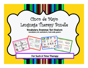 Preview of Cinco de Mayo Language Therapy Bundle