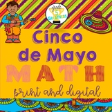 Preview of Math Fun Cinco de Mayo with Print and Digital