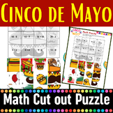 Cinco de Mayo Math Cut out Puzzle Activity | Cinco de Mayo