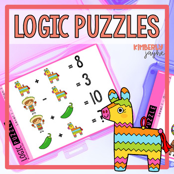 Preview of Cinco de Mayo Math Logic Puzzles 1st Grade Enrichment Gifted and Talented