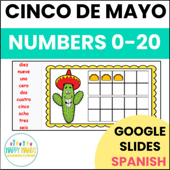 Preview of Cinco de Mayo Math Number Words 0-20 in Spanish