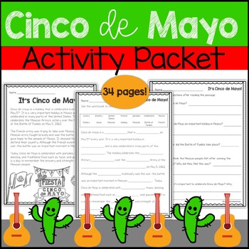 Preview of Cinco de Mayo Math and ELA
