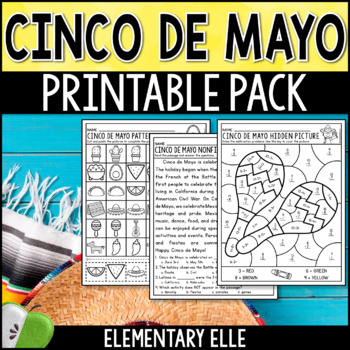 Preview of Cinco de Mayo Math and Literacy Printable Pack