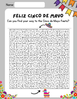 Preview of Cinco de Mayo Maze Activity