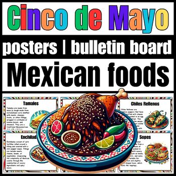 Preview of Cinco de Mayo | Mexican foods | posters | bulletin board