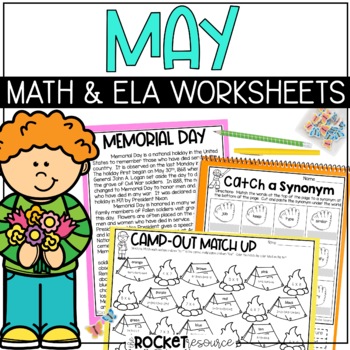 Preview of Cinco de Mayo Reading | Mother's Day | Memorial Day | May Worksheets