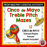 Cinco de Mayo Music Activities: Treble Pitch Mazes for Tre