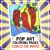 Pop Art Coloring Sheets for Cinco de Mayo Activities