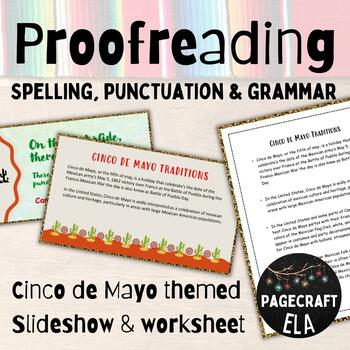 Preview of Cinco de Mayo Proofreading | Correct the Errors | Spelling Punctuation Grammar