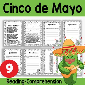Cinco de Mayo Reading Comprehension - Passage Reading Passages with ...