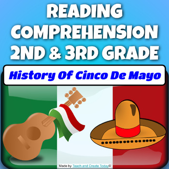 Preview of Cinco de Mayo Holiday Reading Comprehension Passage 2nd and 3rd Grade