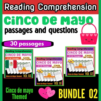 Preview of Cinco de Mayo Reading Comprehension Passages Cinco de Mayo Activities