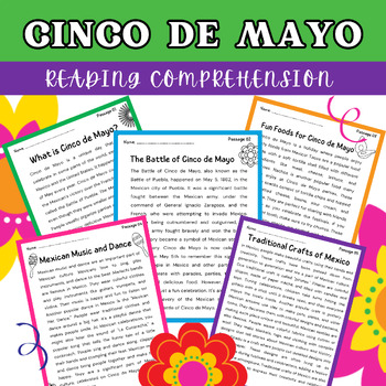 Cinco de Mayo Reading Comprehension│ Passages and Questions │End of the ...