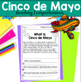 Cinco de Mayo Reading Comprehension Worksheet May 5 Mexico