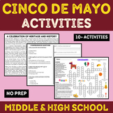 Cinco de Mayo - Reading Comprehension and Activities for M