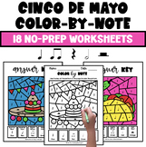 Cinco de Mayo Rhythm Color-by-Note Activities for Elementa