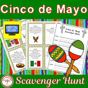 Preview of Cinco de Mayo Scavenger Hunt + Free BOOM Cards