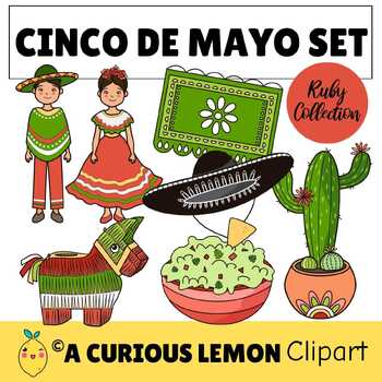 Preview of Cinco de Mayo | Clipart Set | Ruby Collection
