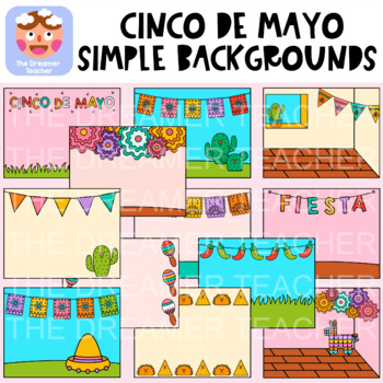 Preview of Cinco de Mayo Simple Backgrounds Clipart
