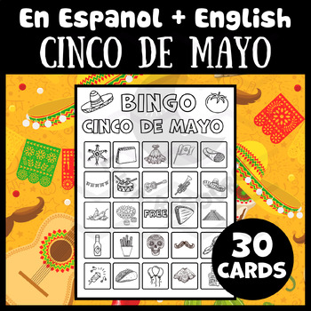 Preview of Cinco de Mayo Spanish Mexican Fiesta Lotería Bingo Matching Game Mexico activity