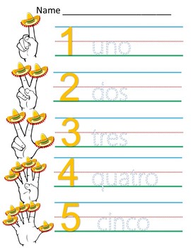 Preview of Cinco de Mayo - Spanish/Number Activity