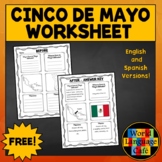 CINCO DE MAYO SPANISH WORKSHEET ⭐ Cinco de Mayo Activities