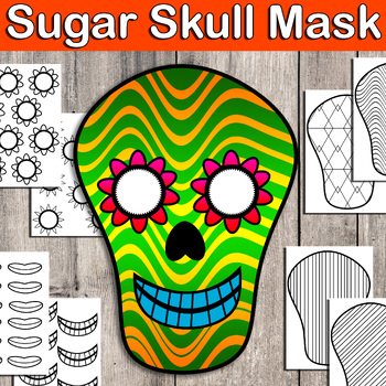 sugar skull mask template