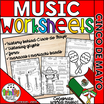 Preview of Cinco de Mayo Themed Music Worksheets