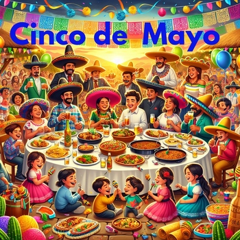 Preview of Cinco de Mayo Video Guide Wordsearch and Coloring Page