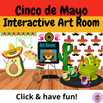 Preview of Cinco de Mayo Virtual Bitmoji Art Room: Interactive Classroom