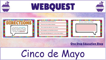 Preview of Cinco de Mayo WebQuest (Digital Resource) Google Slides