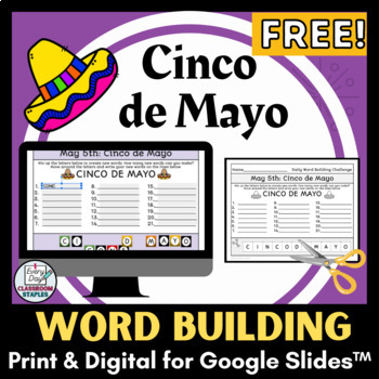 Cinco de Mayo Word Building Freebie: Digital and Printable (distance ...
