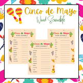 Cinco de Mayo Word Scramble Worksheets | Mexico Activity For Kids