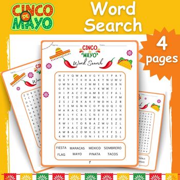 Cinco de Mayo Word Search: Celebrate and Learn on May 5th! (No Alcohol)