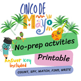 Cinco de Mayo Worksheet | Free | No-Prep Activities | Prin