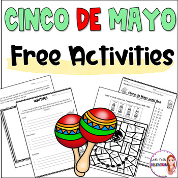 Preview of Cinco de Mayo activities and worksheets - writing coloring - digital resources