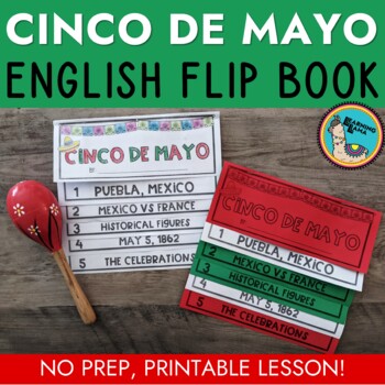 Preview of Cinco de Mayo for Kids Flip Book ENGLISH