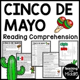 Cinco de Mayo Reading Comprehension Worksheet May 5 Mexico