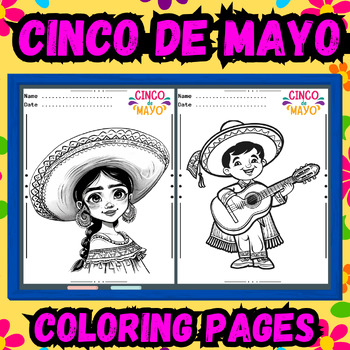 Preview of Cinco de mayo 46 coloring pages  Mexican Fiesta Hispanic Heritage Month , 5 MAYO