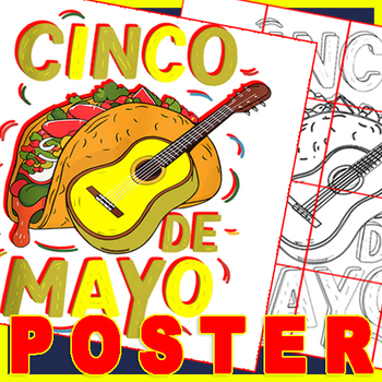 Preview of Cinco de mayo Collaborative Poster - Cinco de mayo 2024 art lesson